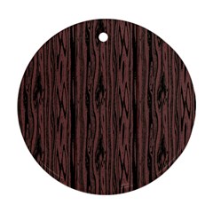 Grain Woody Texture Seamless Pattern Round Ornament (two Sides)