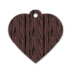 Grain Woody Texture Seamless Pattern Dog Tag Heart (one Side) by Nexatart