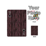 Grain Woody Texture Seamless Pattern Playing Cards 54 (Mini)  Front - Spade7