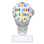 Popsicle Pattern Plastic Nurses Watch Front