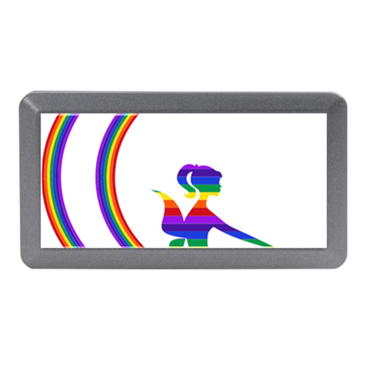 Rainbow Fairy Relaxing On The Rainbow Crescent Moon Memory Card Reader (Mini)