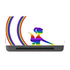 Rainbow Fairy Relaxing On The Rainbow Crescent Moon Memory Card Reader With Cf by Nexatart