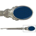 Blue Dark Navy Cobalt Royal Tardis Honeycomb Hexagon Letter Openers Front