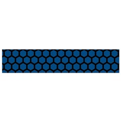 Blue Dark Navy Cobalt Royal Tardis Honeycomb Hexagon Flano Scarf (small) by Mariart