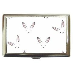 Bunny Line Rabbit Face Animals White Pink Cigarette Money Cases