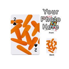 Carrot Vegetables Orange Playing Cards 54 (mini) 