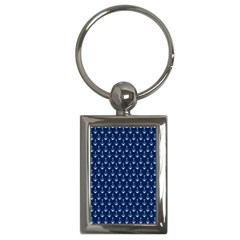 Blue White Anchor Key Chains (rectangle) 
