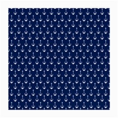 Blue White Anchor Medium Glasses Cloth (2-side) by Mariart