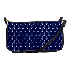 Blue White Anchor Shoulder Clutch Bags by Mariart