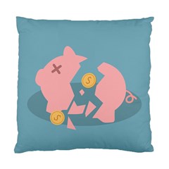 Coins Pink Coins Piggy Bank Dollars Money Tubes Standard Cushion Case (one Side) by Mariart