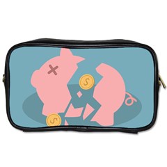 Coins Pink Coins Piggy Bank Dollars Money Tubes Toiletries Bags 2-side