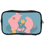 Coins Pink Coins Piggy Bank Dollars Money Tubes Toiletries Bags 2-Side Front
