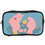 Coins Pink Coins Piggy Bank Dollars Money Tubes Toiletries Bags 2-Side Back