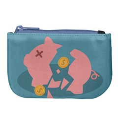 Coins Pink Coins Piggy Bank Dollars Money Tubes Large Coin Purse by Mariart