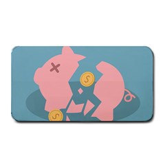 Coins Pink Coins Piggy Bank Dollars Money Tubes Medium Bar Mats by Mariart