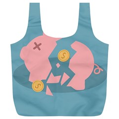 Coins Pink Coins Piggy Bank Dollars Money Tubes Full Print Recycle Bags (l)  by Mariart