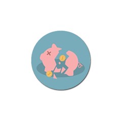 Coins Pink Coins Piggy Bank Dollars Money Tubes Golf Ball Marker (4 Pack) by Mariart