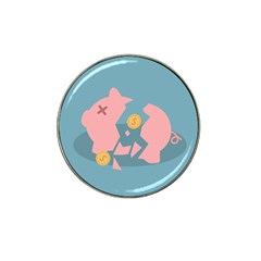 Coins Pink Coins Piggy Bank Dollars Money Tubes Hat Clip Ball Marker by Mariart