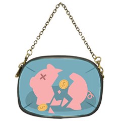 Coins Pink Coins Piggy Bank Dollars Money Tubes Chain Purses (one Side)  by Mariart