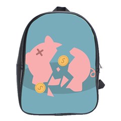 Coins Pink Coins Piggy Bank Dollars Money Tubes School Bags(large)  by Mariart