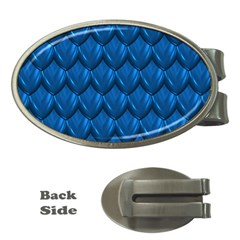 Blue Dragon Snakeskin Skin Snake Wave Chefron Money Clips (oval) 