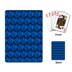 Blue Dragon Snakeskin Skin Snake Wave Chefron Playing Card by Mariart