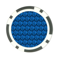 Blue Dragon Snakeskin Skin Snake Wave Chefron Poker Chip Card Guard by Mariart