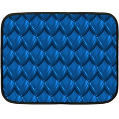 Blue Dragon Snakeskin Skin Snake Wave Chefron Double Sided Fleece Blanket (mini)  by Mariart