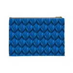 Blue Dragon Snakeskin Skin Snake Wave Chefron Cosmetic Bag (Large)  Back