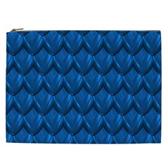 Blue Dragon Snakeskin Skin Snake Wave Chefron Cosmetic Bag (xxl) 