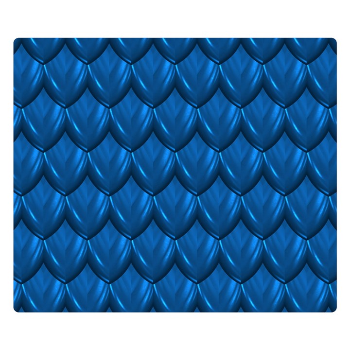 Blue Dragon Snakeskin Skin Snake Wave Chefron Double Sided Flano Blanket (Small) 