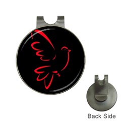 Dove Red Black Fly Animals Bird Hat Clips With Golf Markers by Mariart