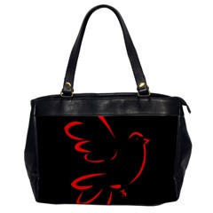 Dove Red Black Fly Animals Bird Office Handbags by Mariart