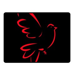 Dove Red Black Fly Animals Bird Double Sided Fleece Blanket (small)  by Mariart