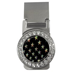 Colorful Gold Star Christmas Money Clips (cz) 
