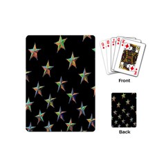 Colorful Gold Star Christmas Playing Cards (mini) 