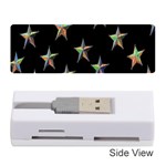 Colorful Gold Star Christmas Memory Card Reader (Stick)  Front