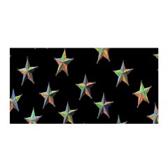 Colorful Gold Star Christmas Satin Wrap by Mariart