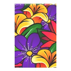 Bright Flowers Floral Sunflower Purple Orange Greeb Red Star Shower Curtain 48  X 72  (small) 