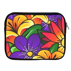 Bright Flowers Floral Sunflower Purple Orange Greeb Red Star Apple Ipad 2/3/4 Zipper Cases by Mariart