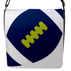 Football America Blue Green White Sport Flap Messenger Bag (s) by Mariart