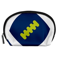 Football America Blue Green White Sport Accessory Pouches (large)  by Mariart