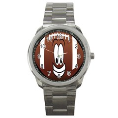 Happy Football Clipart Excellent Illustration Face Sport Metal Watch