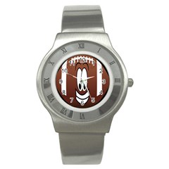 Happy Football Clipart Excellent Illustration Face Stainless Steel Watch