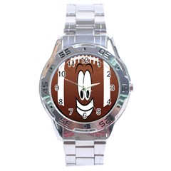 Happy Football Clipart Excellent Illustration Face Stainless Steel Analogue Watch