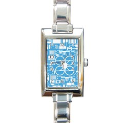 Drones Registration Equipment Game Circle Blue White Focus Rectangle Italian Charm Watch by Mariart