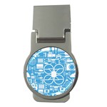 Drones Registration Equipment Game Circle Blue White Focus Money Clips (Round)  Front