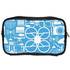 Drones Registration Equipment Game Circle Blue White Focus Toiletries Bags 2-side by Mariart