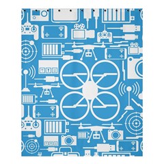 Drones Registration Equipment Game Circle Blue White Focus Shower Curtain 60  X 72  (medium) 