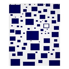 Illustrated Blue Squares Shower Curtain 60  X 72  (medium) 